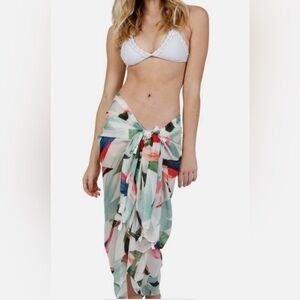 Pool To Party by Subtle Luxury Birds of Paradise Pareo Sarong~Wrap nwt